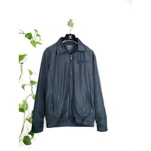 Black Windbreaker Golf Jacket Mens M Solid Full Zip Light AUSTIN Tour Collection